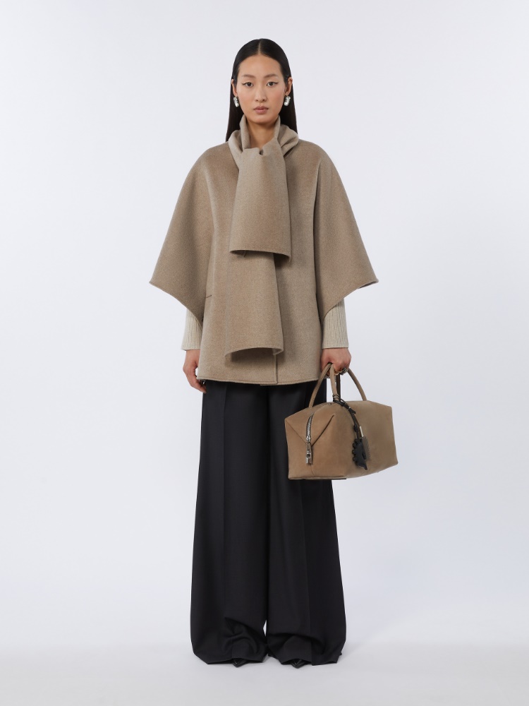 大号纳帕软牛皮波士顿包 - 米色 - Marina Rinaldi - 9