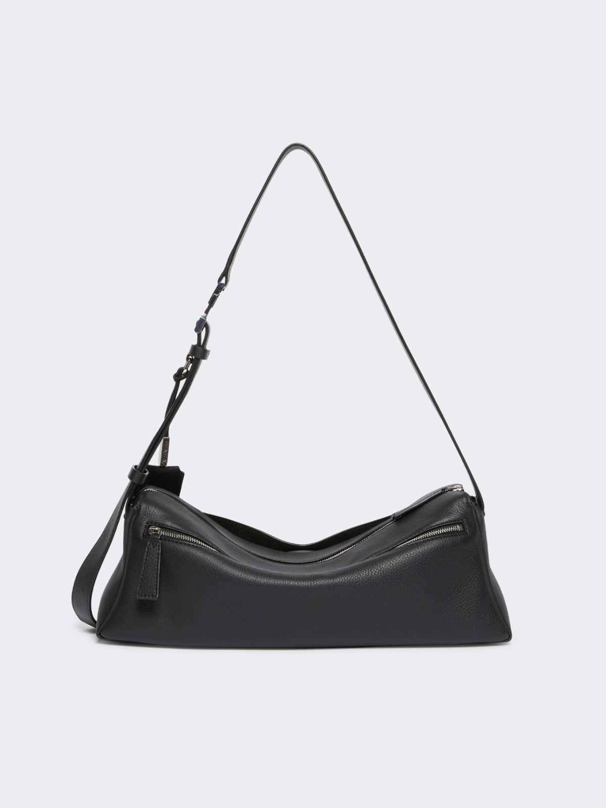 牛皮革廓形包 - 黑色 - Marina Rinaldi - 3