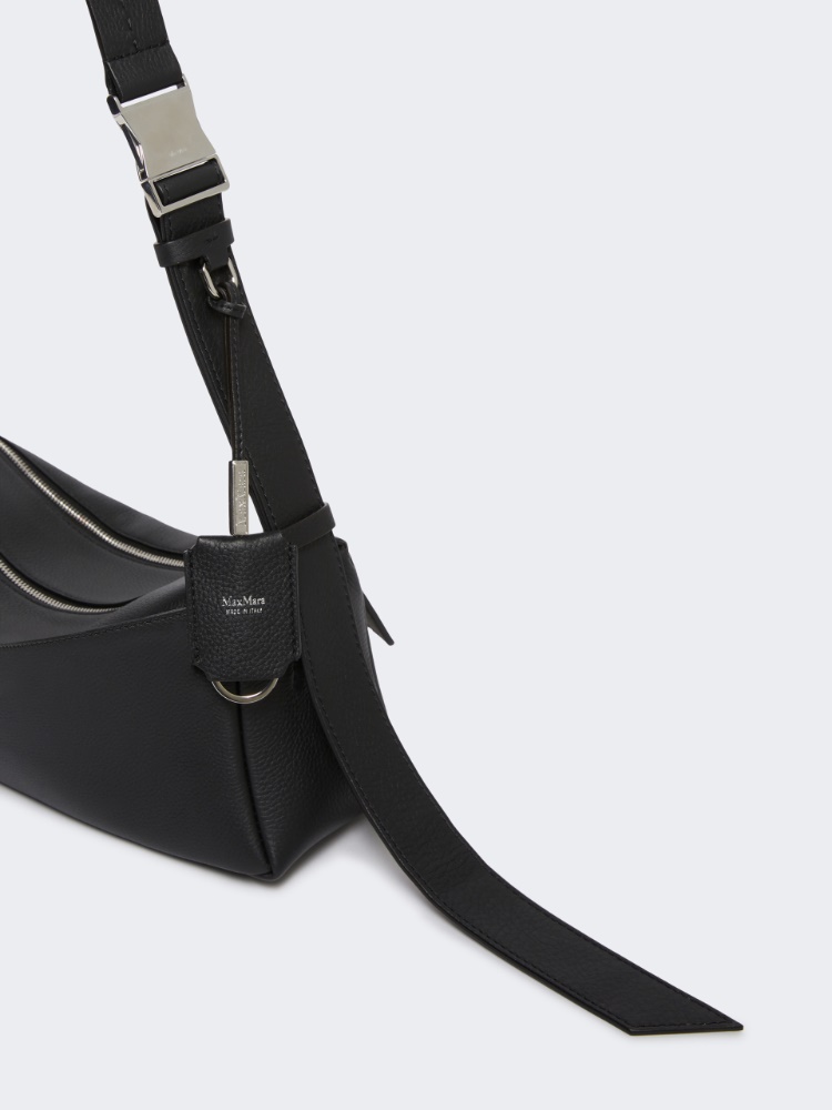 牛皮革廓形包 - 黑色 - Marina Rinaldi - 4