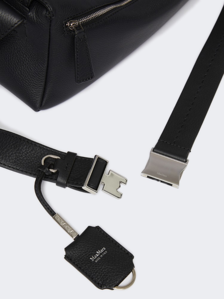 牛皮革廓形包 - 黑色 - Marina Rinaldi - 5