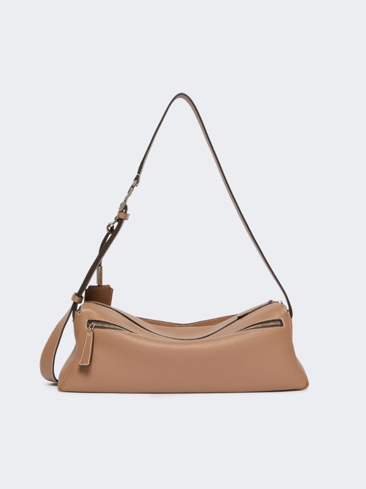 牛皮革廓形包 - 褐色 - Marina Rinaldi - 3