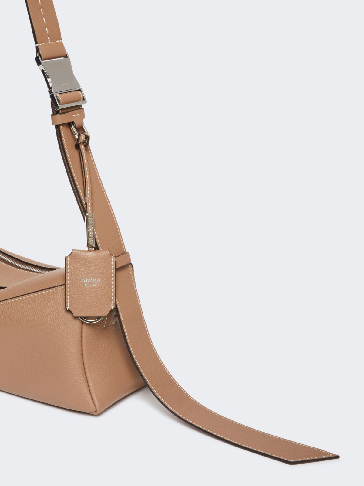 牛皮革廓形包 - 褐色 - Marina Rinaldi - 4