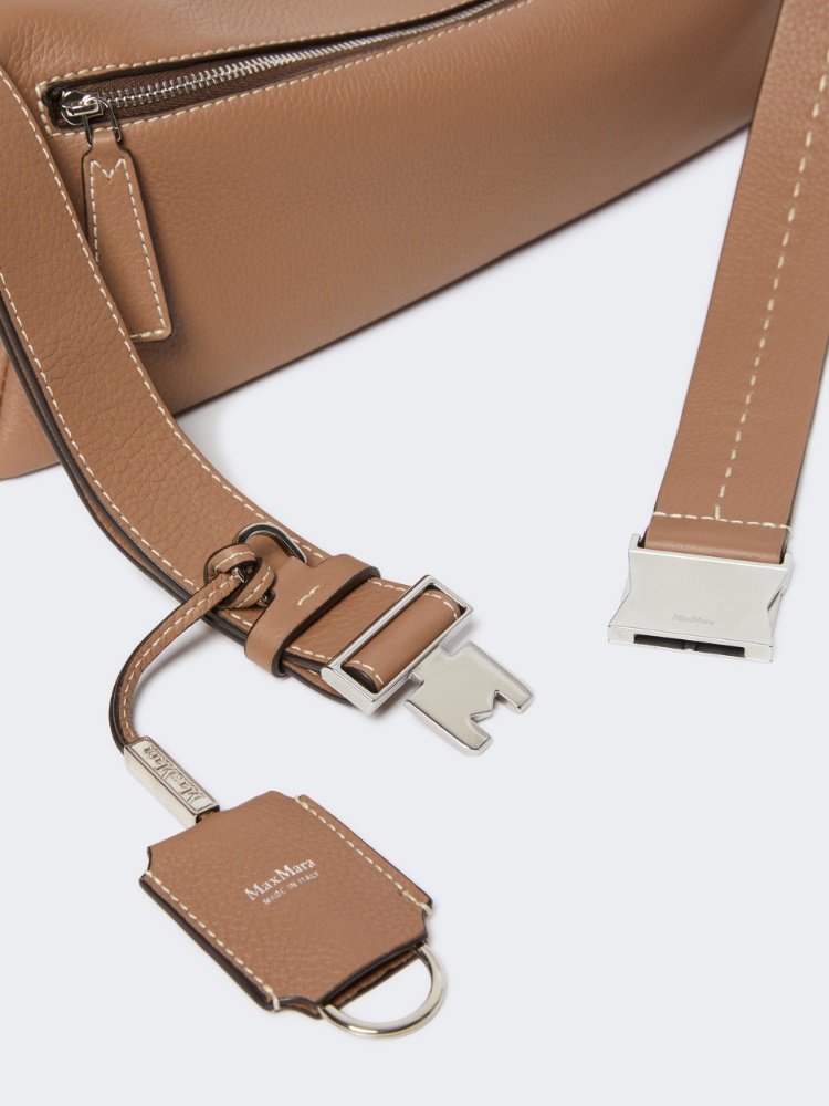 牛皮革廓形包 - 褐色 - Marina Rinaldi - 5