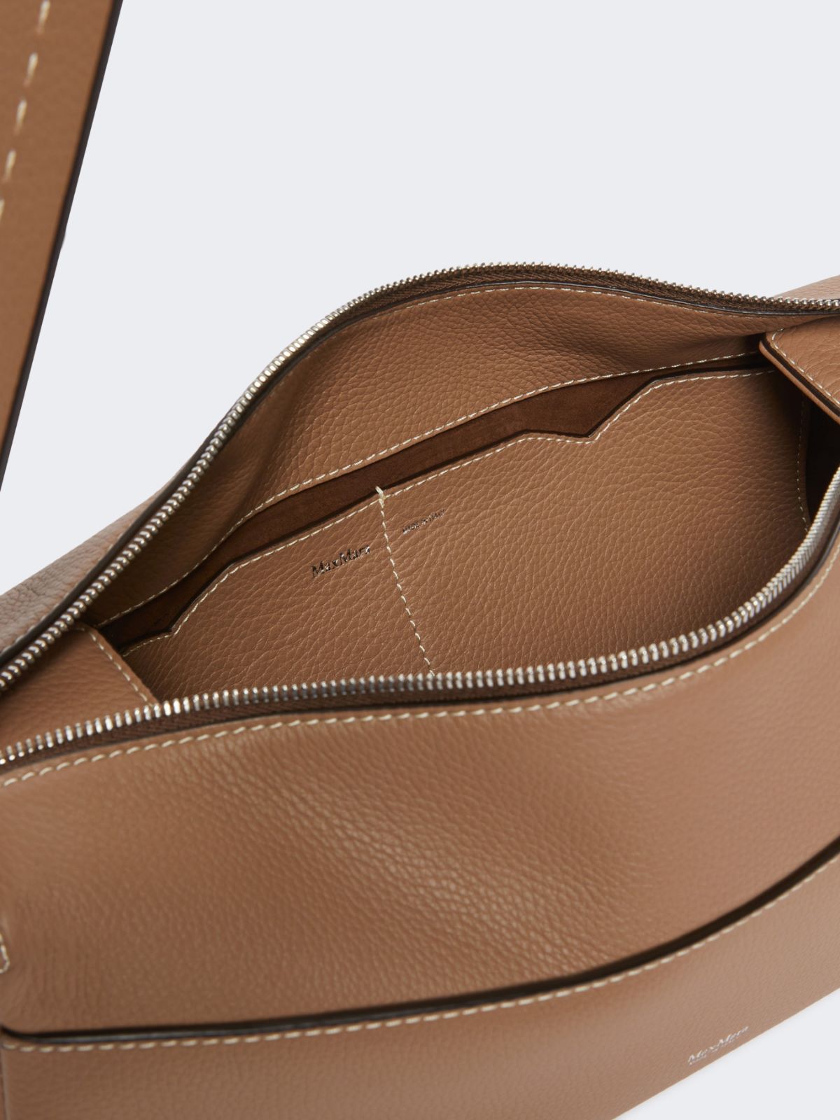 牛皮革廓形包 - 褐色 - Marina Rinaldi - 6