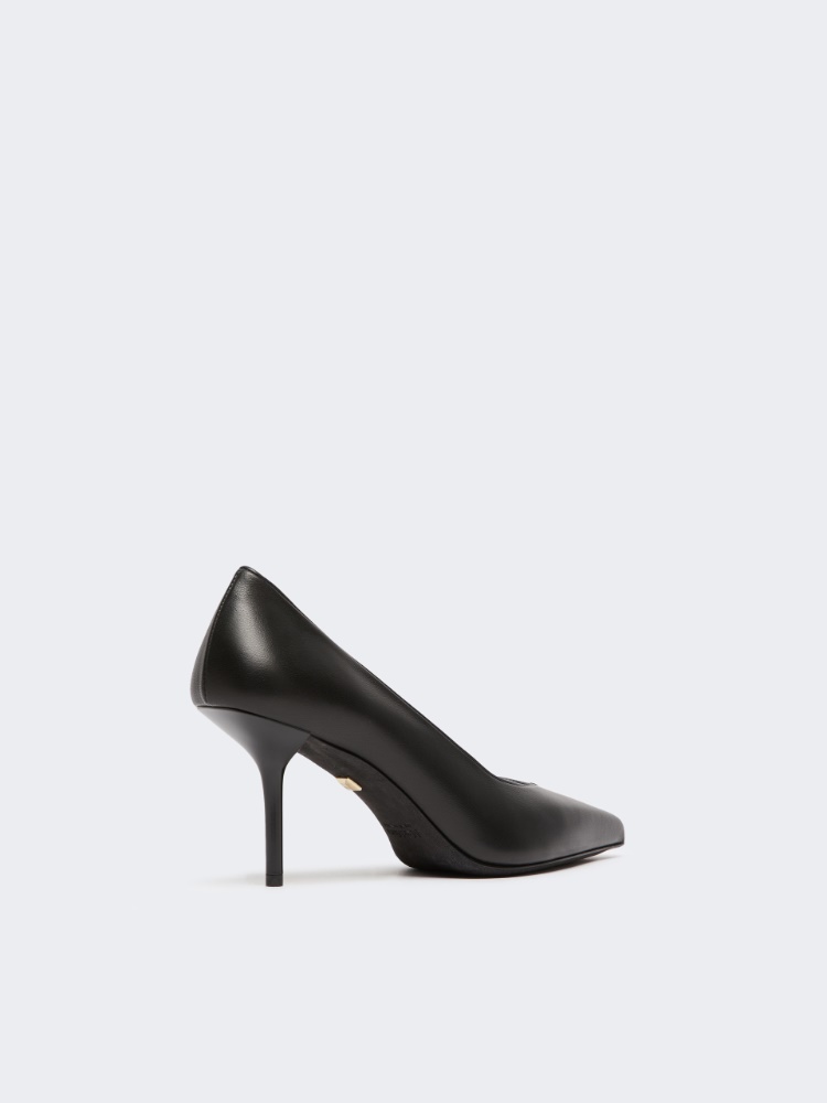 Court shoes in soft nappa leather - 黑色 - Marina Rinaldi - 3