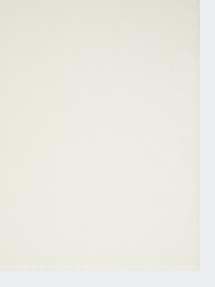 Jacquard wool and silk yarn stole - 白色 - Marina Rinaldi - 2