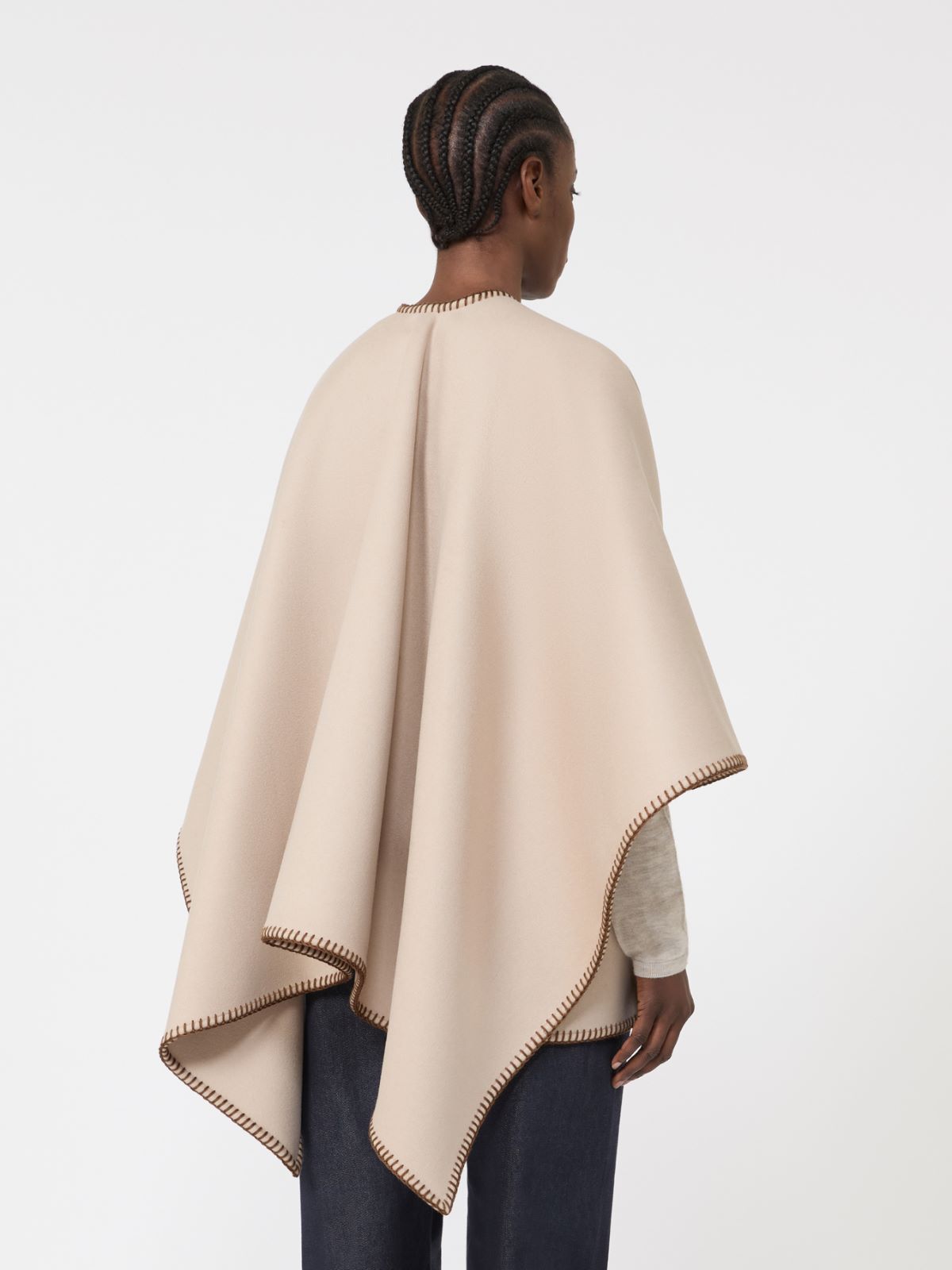 绵羊毛披肩 - 米色 - Marina Rinaldi - 3