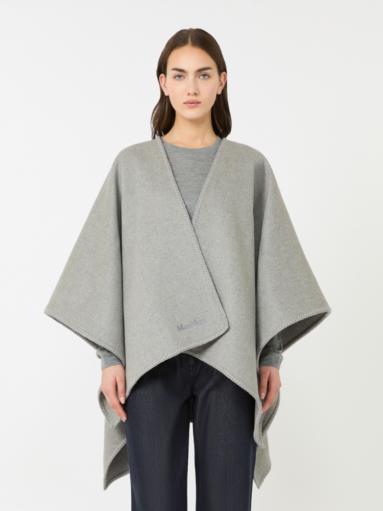 绵羊毛披肩 - 灰色 - Marina Rinaldi - 2