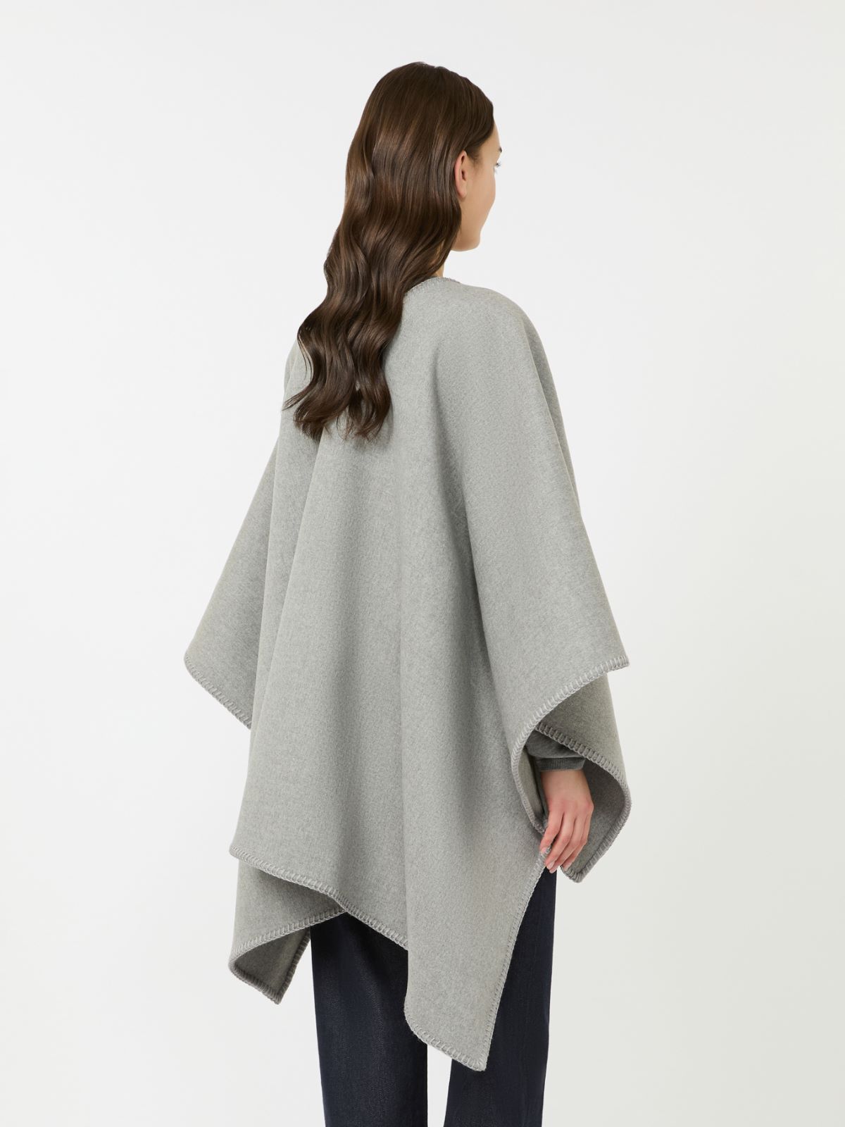 绵羊毛披肩 - 灰色 - Marina Rinaldi - 3
