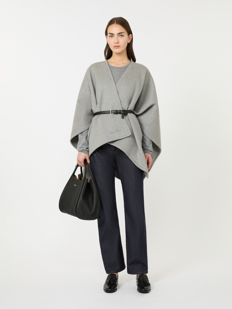 绵羊毛披肩 - 灰色 - Marina Rinaldi