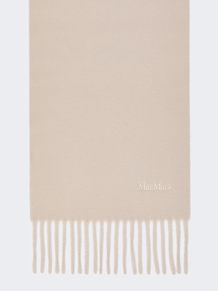 Wool scarf with embroidery - 米色 - Marina Rinaldi - 2