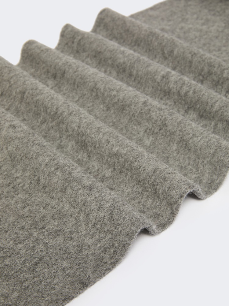 Wool scarf with embroidery - 灰色 - Marina Rinaldi - 3