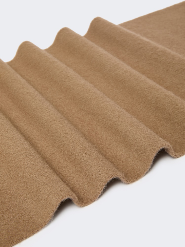 Wool scarf with embroidery - 褐色 - Marina Rinaldi - 3