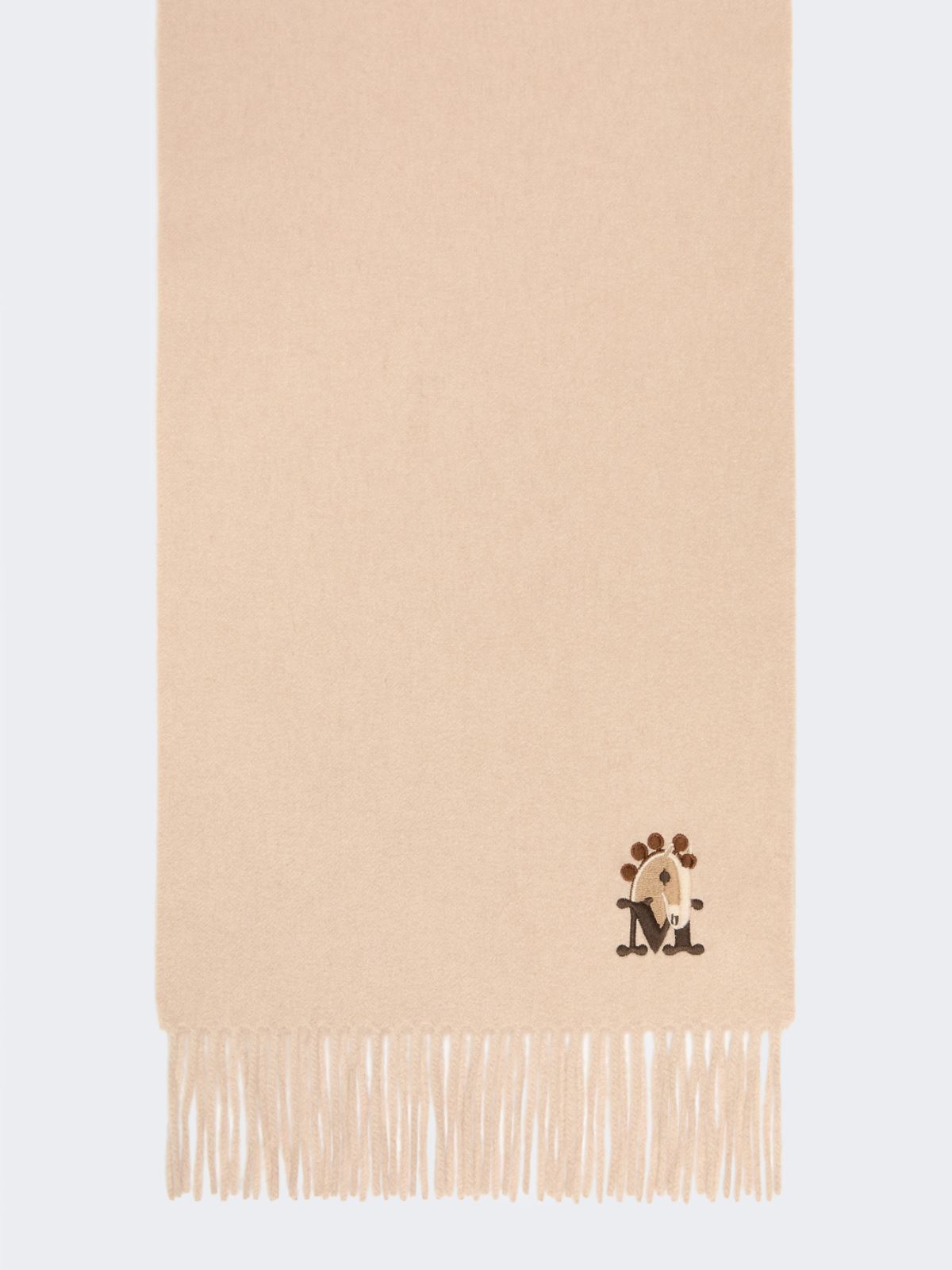 Fringed cashmere stole - 白色 - Marina Rinaldi