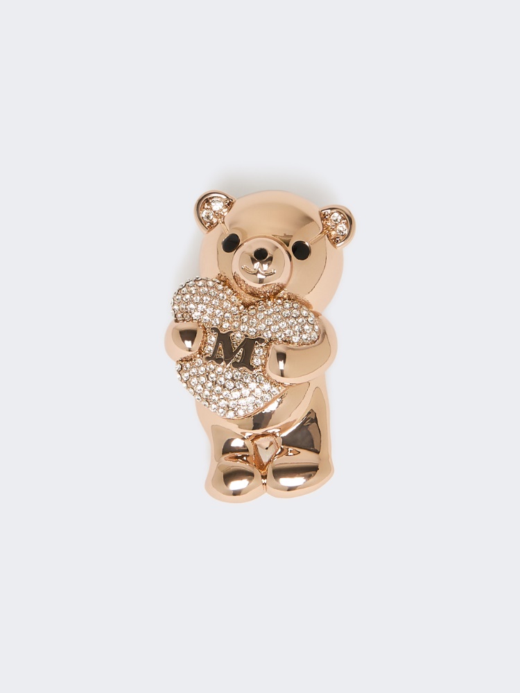 泰迪熊金属胸针 - 粉红色 - Marina Rinaldi