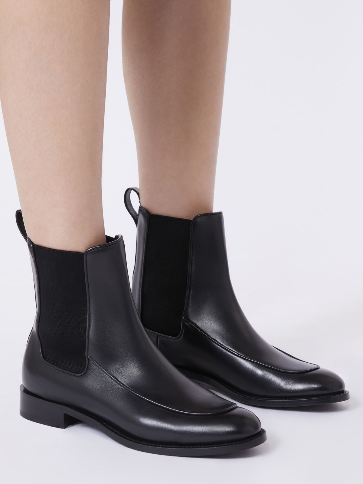 Leather Chelsea ankle boots - 黑色 - Marina Rinaldi