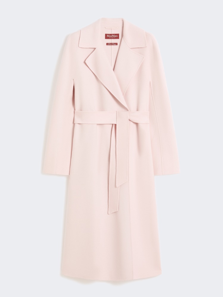 绵羊毛混纺裹身大衣外套 - 粉红色 - Marina Rinaldi - 6