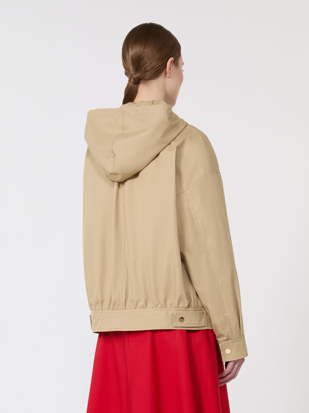 Water-repellent cotton sweatshirt - 米色 - Marina Rinaldi - 3
