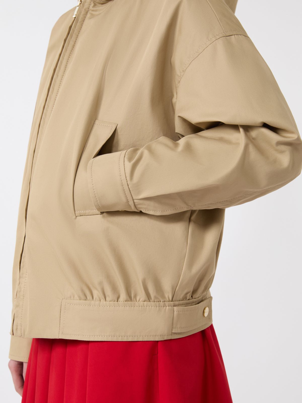 Water-repellent cotton sweatshirt - 米色 - Marina Rinaldi - 4