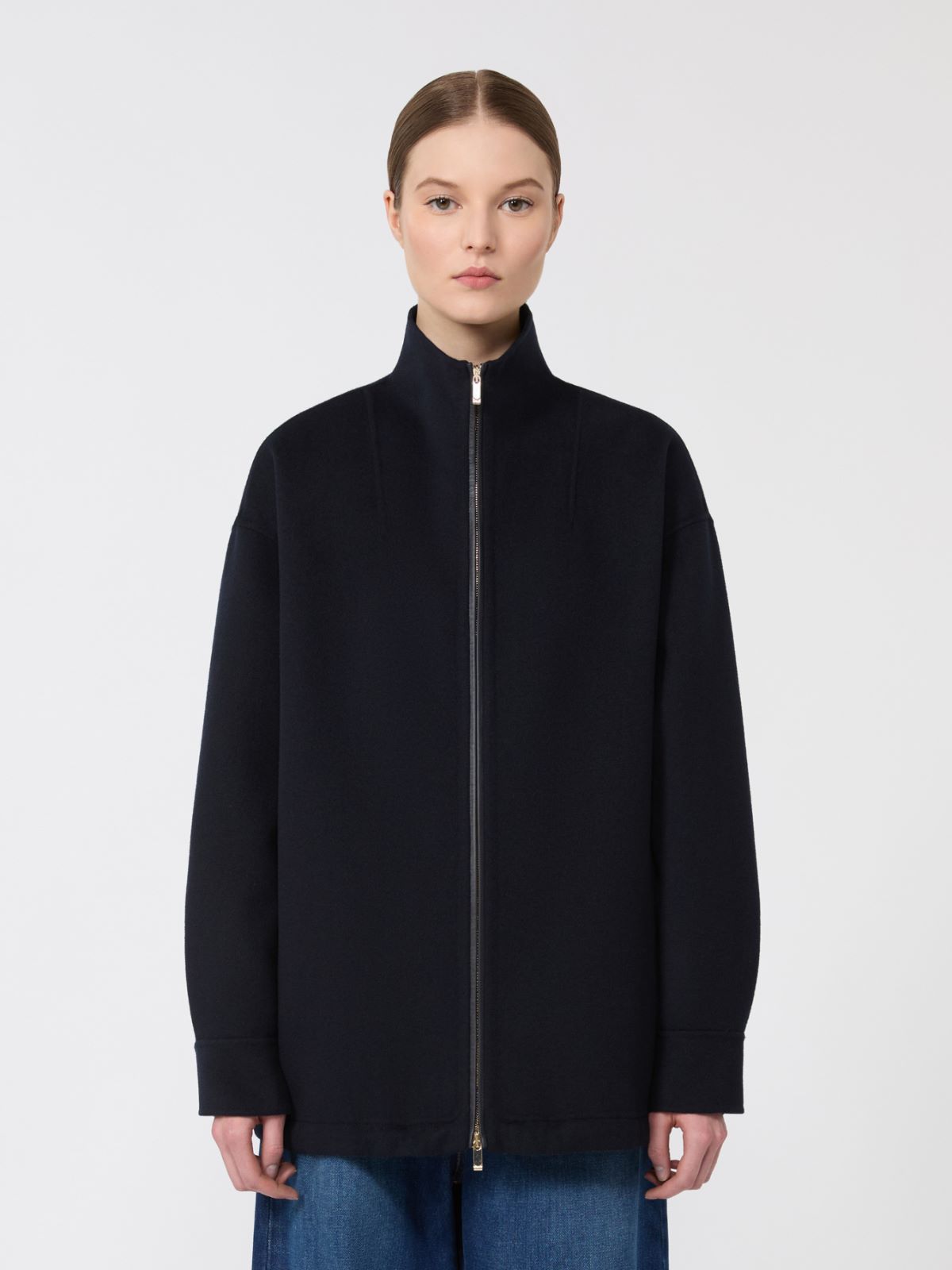 Wool, cashmere and silk coat - 蓝色 - Marina Rinaldi - 2
