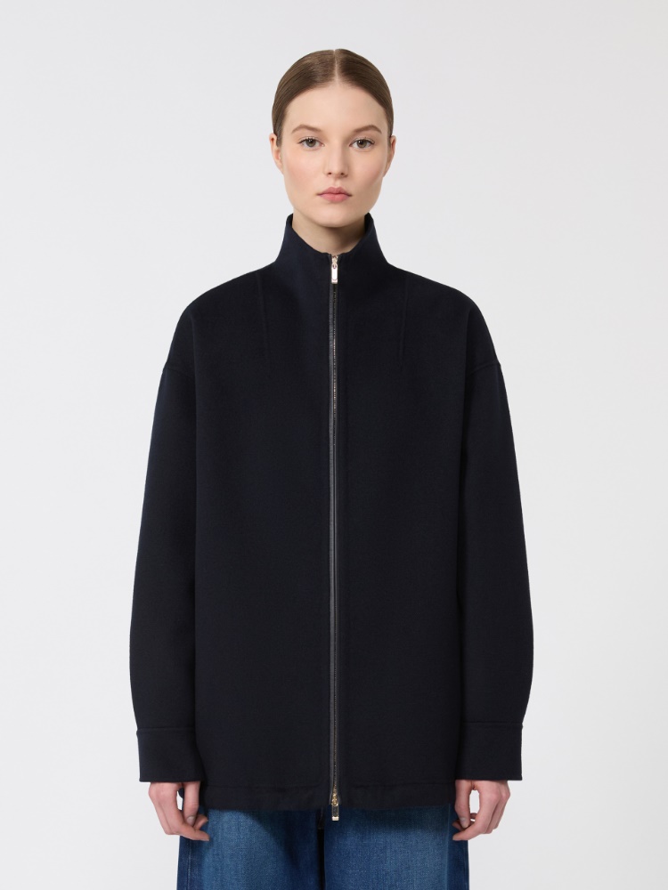 Wool, cashmere and silk coat - 蓝色 - Marina Rinaldi - 2