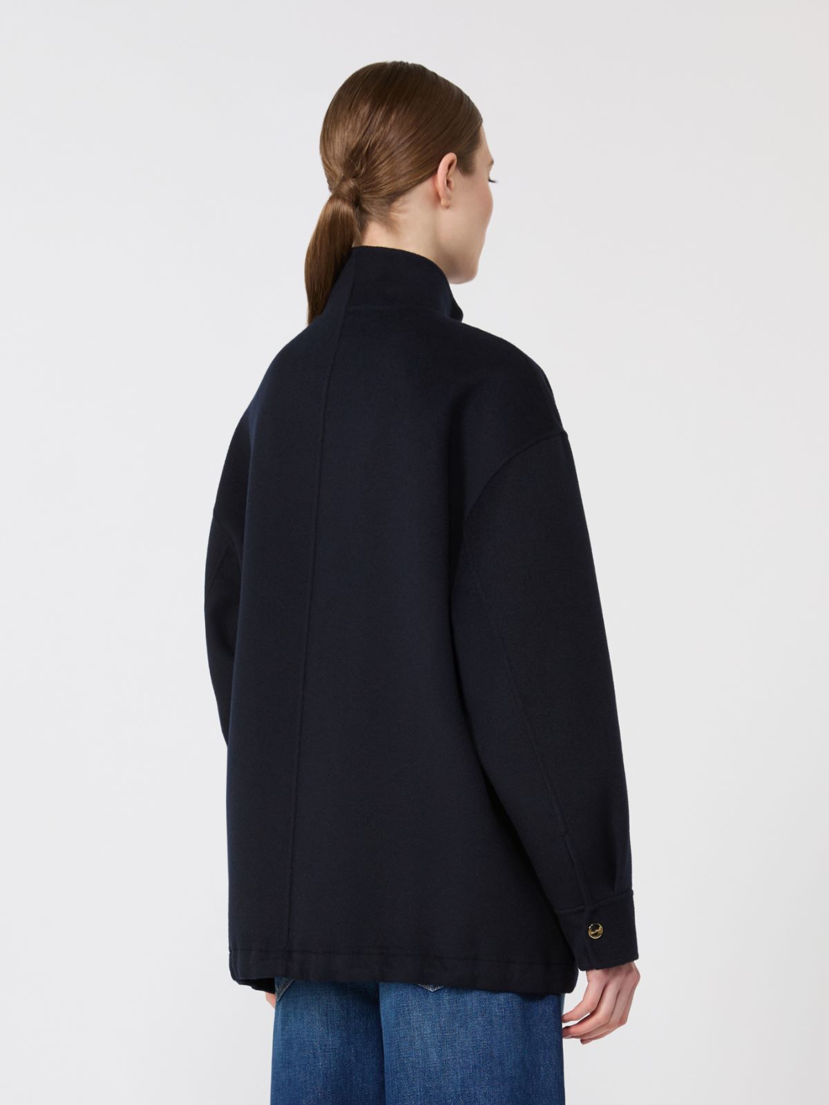Wool, cashmere and silk coat - 蓝色 - Marina Rinaldi - 3