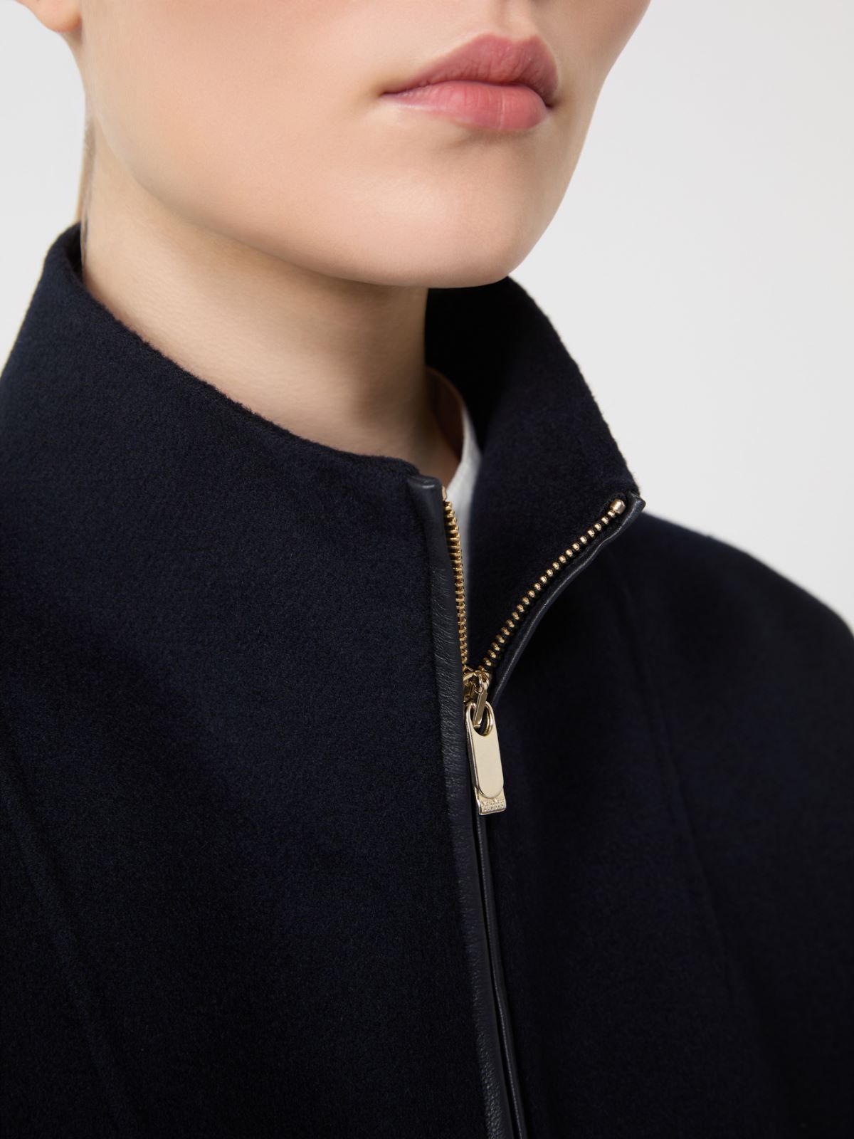 Wool, cashmere and silk coat - 蓝色 - Marina Rinaldi - 4