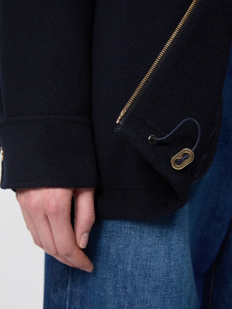 Wool, cashmere and silk coat - 蓝色 - Marina Rinaldi - 5