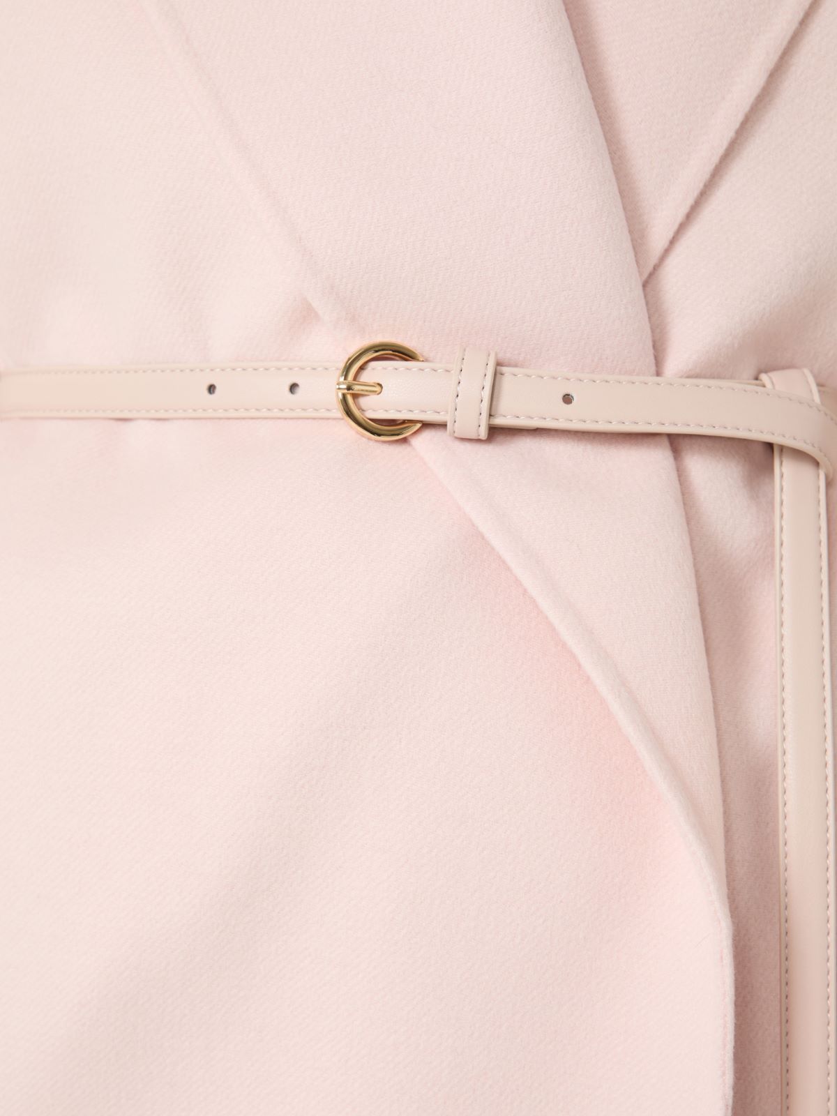 绵羊毛混纺短款大衣外套 - 粉红色 - Marina Rinaldi - 4