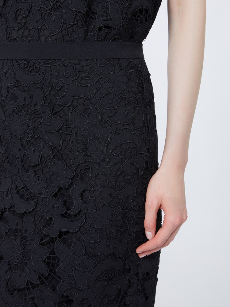 Broderie anglaise skirt - 黑色 - Marina Rinaldi - 4