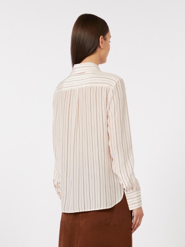 真丝直筒衬衫 - 粉红色 - Marina Rinaldi - 3