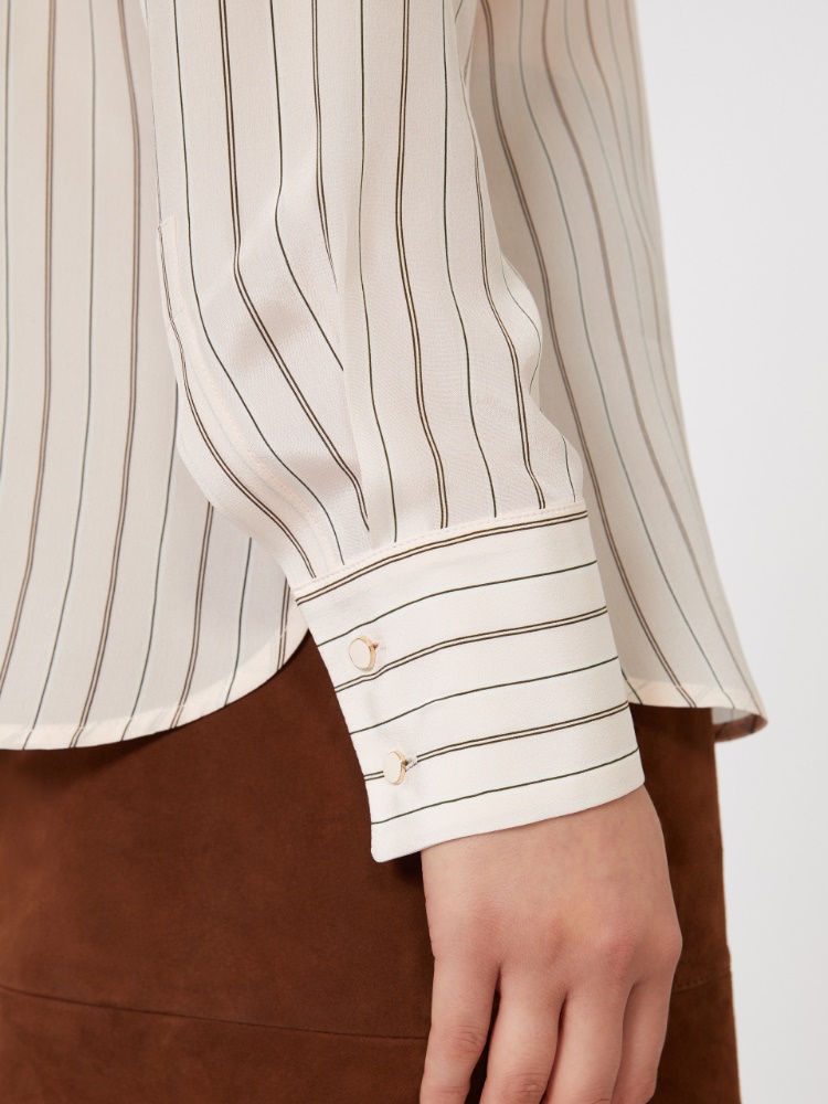 真丝直筒衬衫 - 粉红色 - Marina Rinaldi - 4