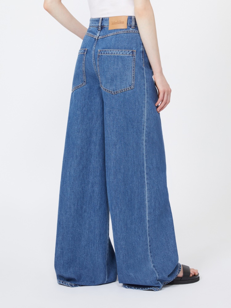 Straight-fit cotton denim jeans - 蓝色 - Marina Rinaldi - 3