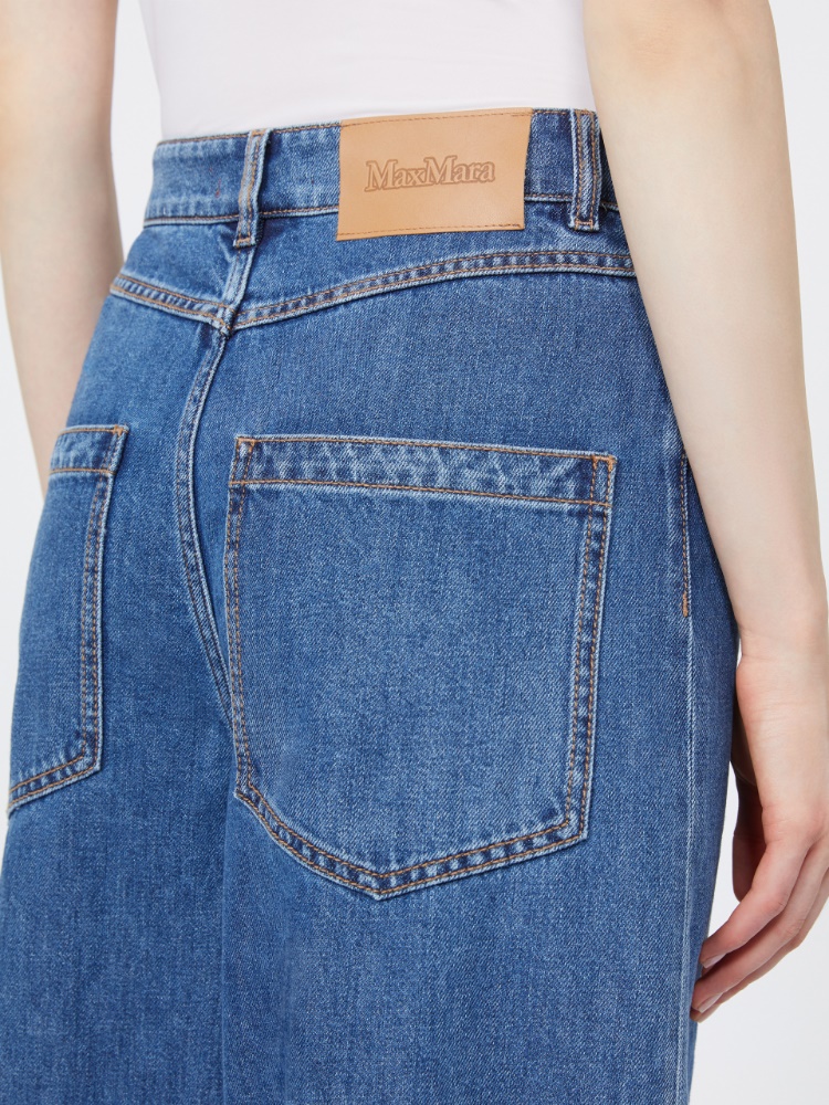 Straight-fit cotton denim jeans - 蓝色 - Marina Rinaldi - 5