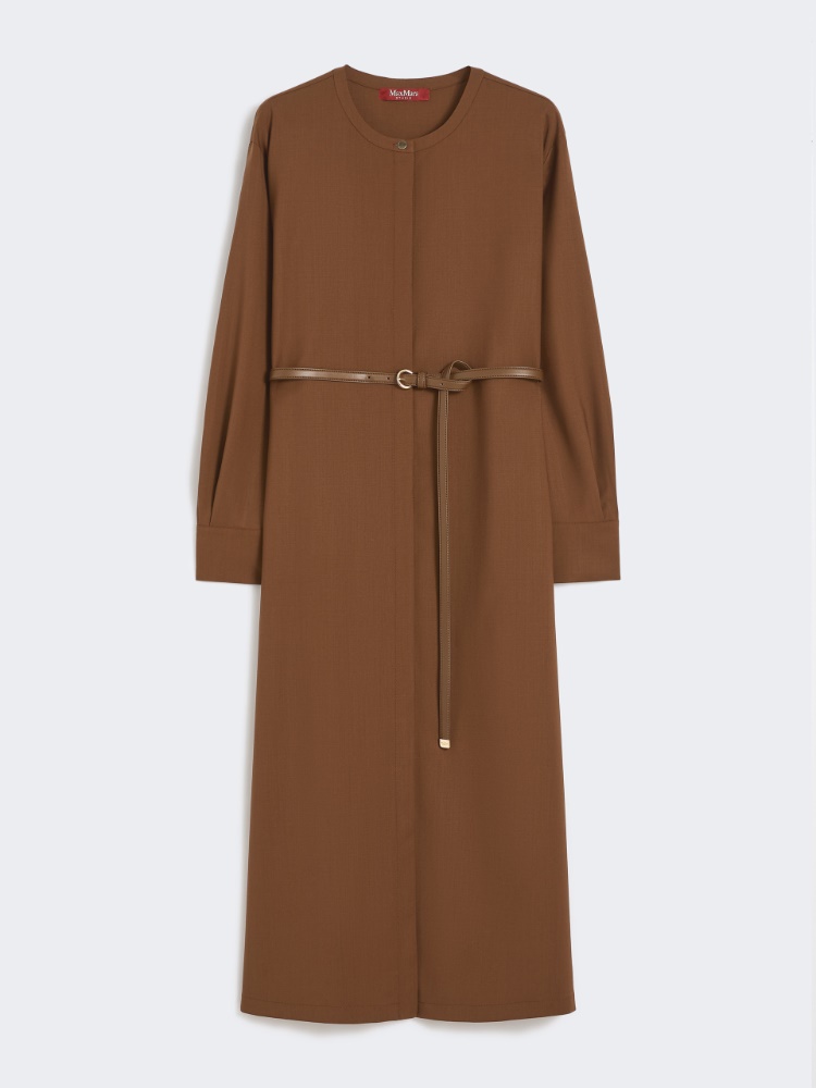 Woollen cloth dress - 褐色 - Marina Rinaldi