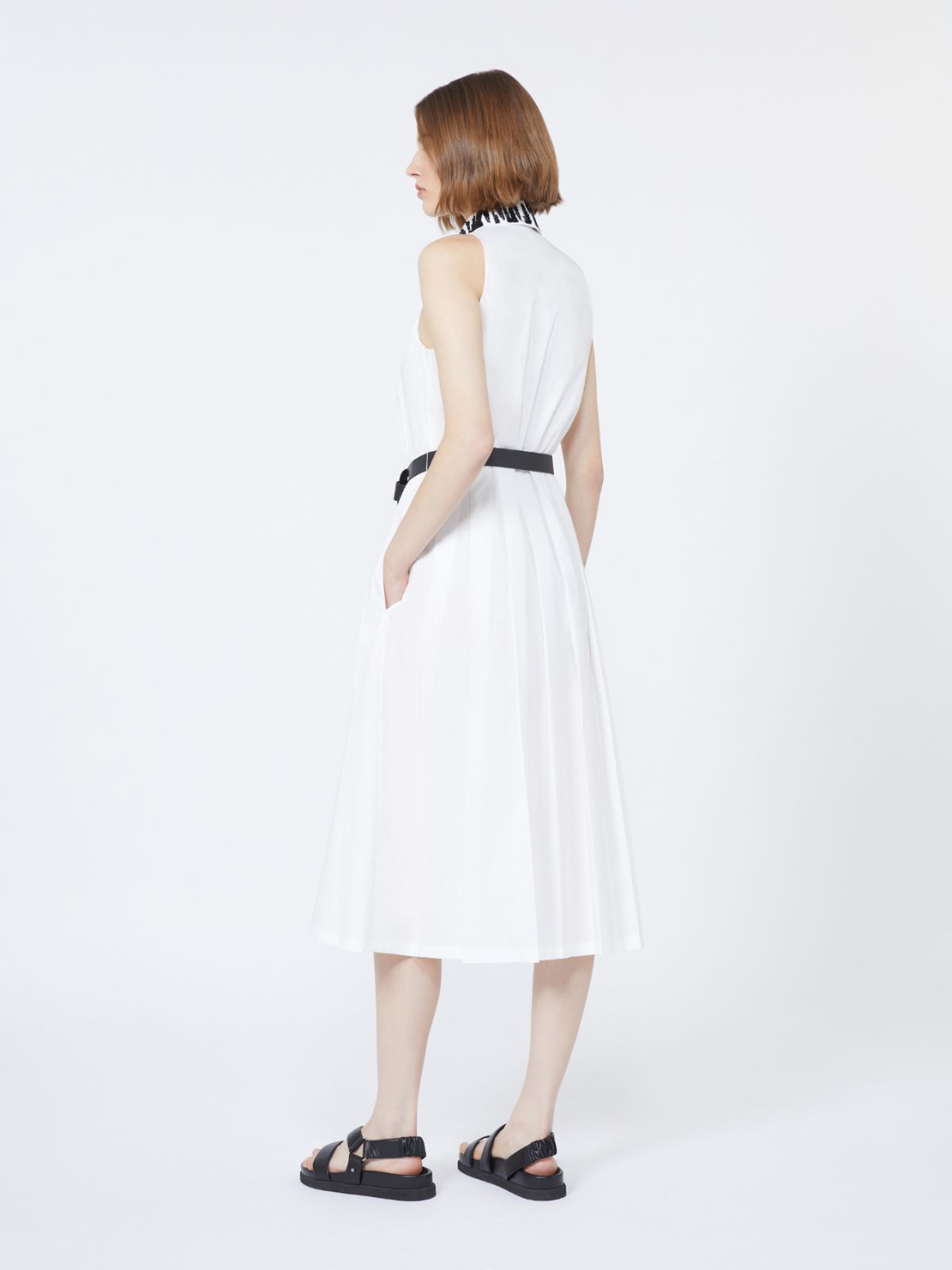 Poplin shirt dress - 白色 - Marina Rinaldi - 3