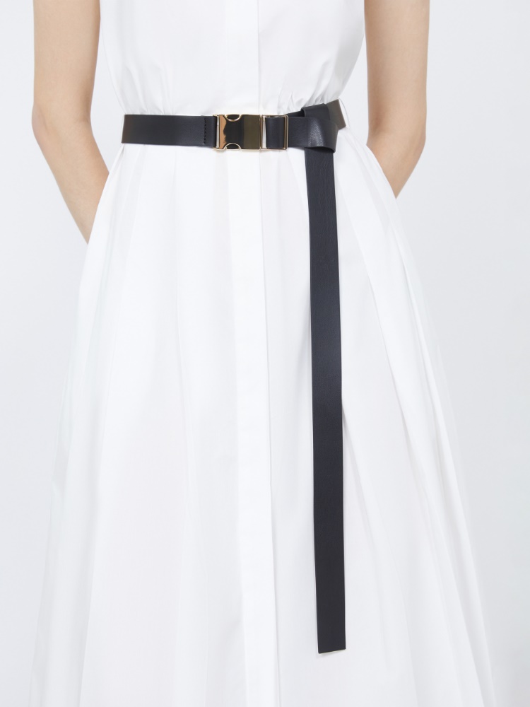 Poplin shirt dress - 白色 - Marina Rinaldi - 5