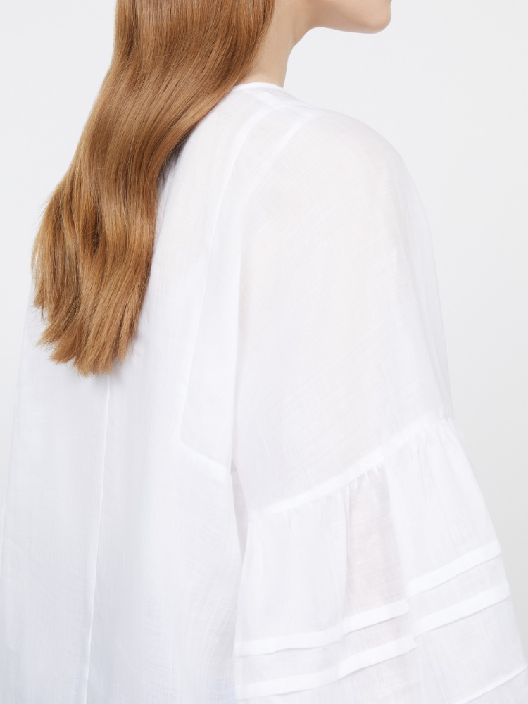 Ramie gauze blouse - 白色 - Marina Rinaldi - 5