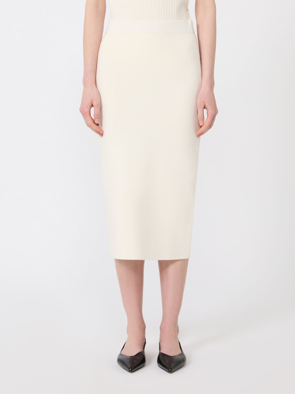 Stretch viscose pencil skirt - 白色 - Marina Rinaldi - 2