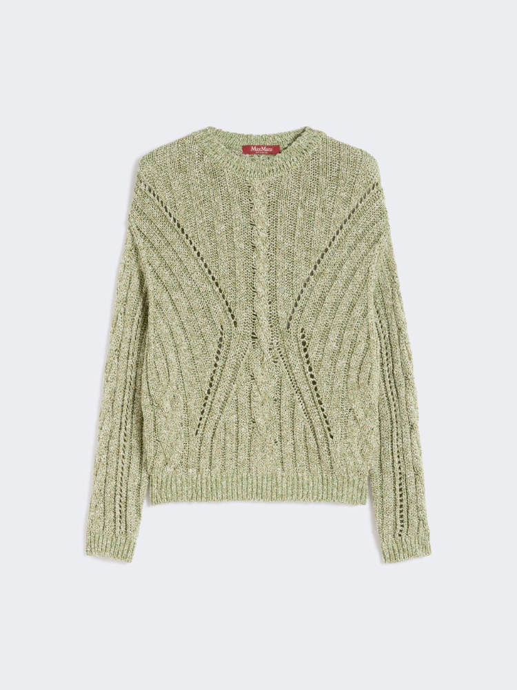 棉质混纺宽松针织衫 - 绿色 - Marina Rinaldi - 6