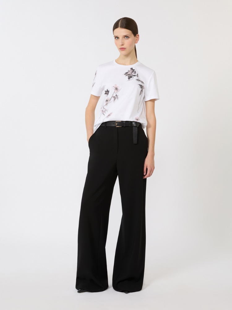 Jersey print T-shirt - 白色 - Marina Rinaldi - 2