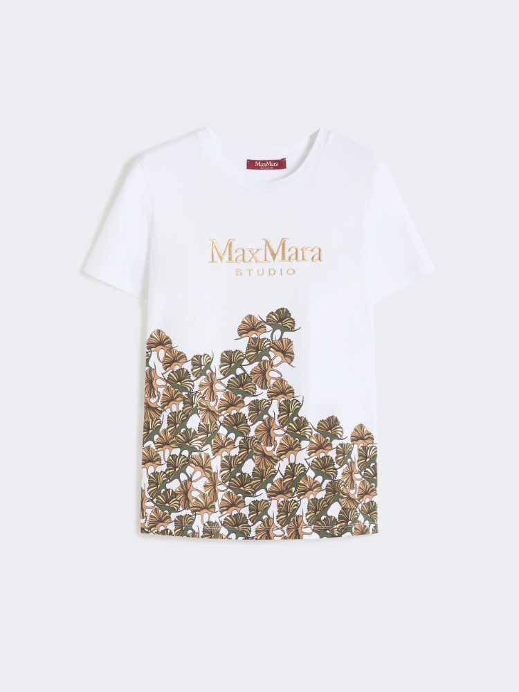 Jersey print T-shirt - 白色 - Marina Rinaldi