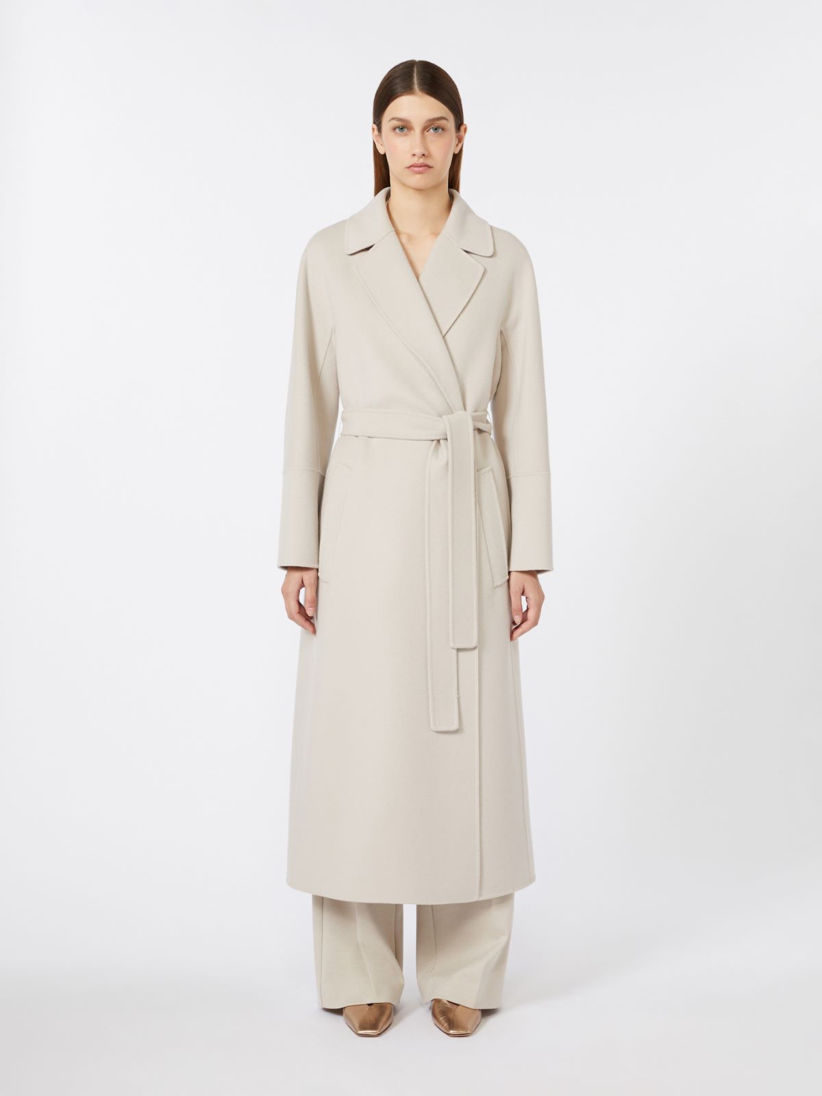 Wool robe coat - 米色 - Marina Rinaldi - 2