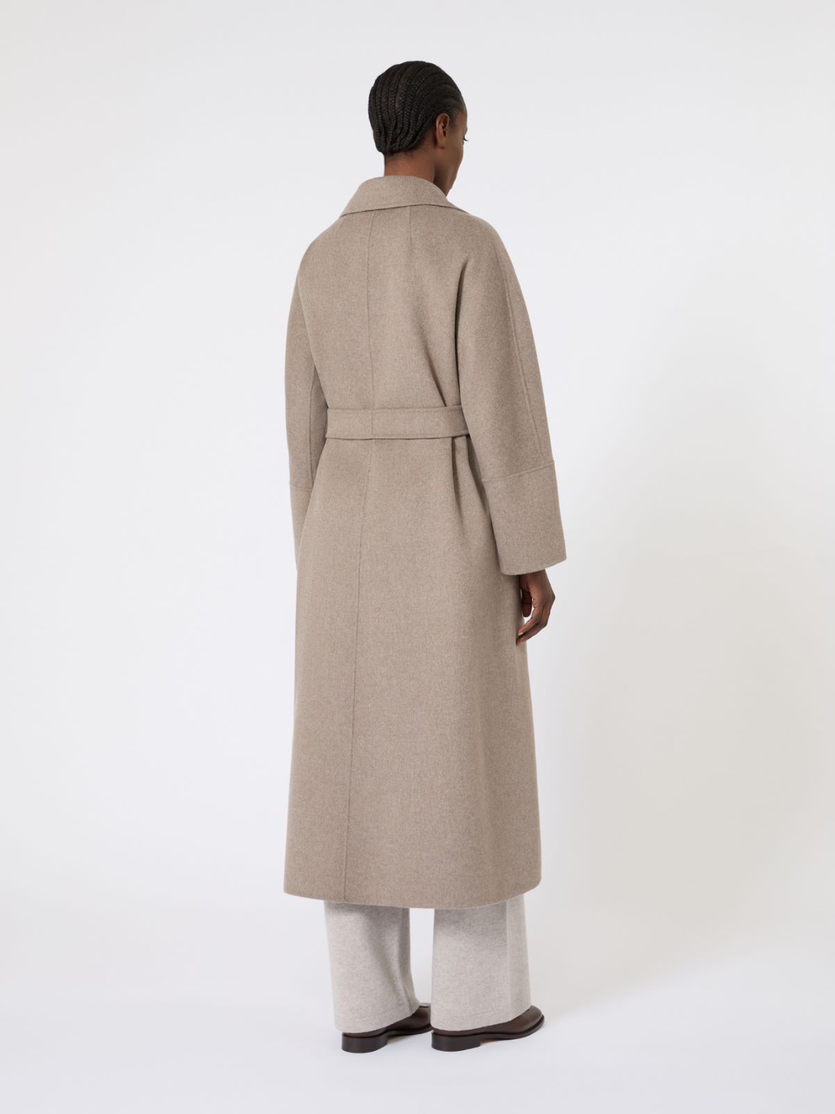 Wool robe coat - 米色 - Marina Rinaldi - 3