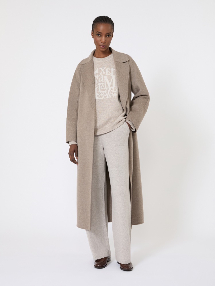 Wool robe coat - 米色 - Marina Rinaldi
