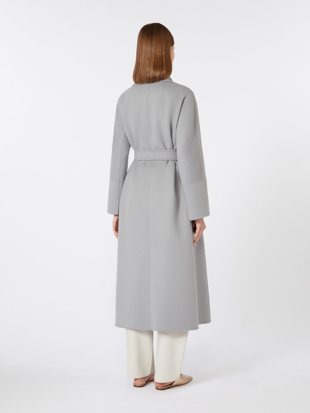 Wool robe coat - 藍色 - Marina Rinaldi - 3