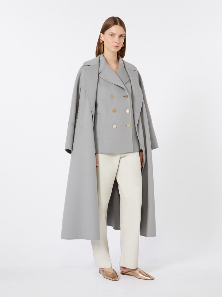 Wool robe coat - 藍色 - Marina Rinaldi - 2