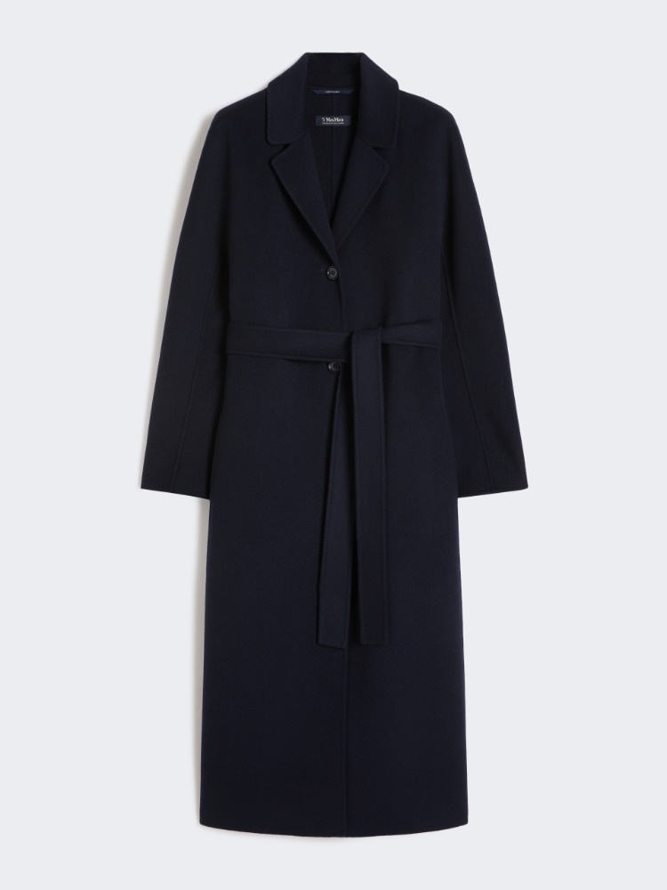 Flared wool coat - 深蓝色 - Marina Rinaldi - 5