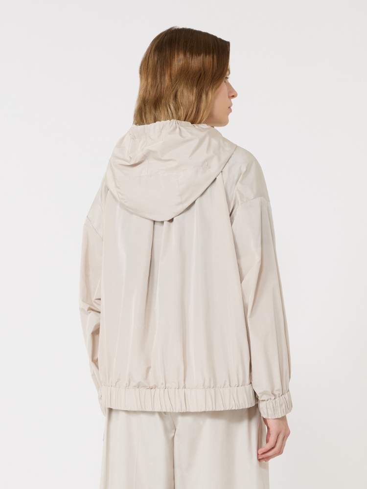 Short water-repellent taffeta jacket - 米色 - Marina Rinaldi - 3