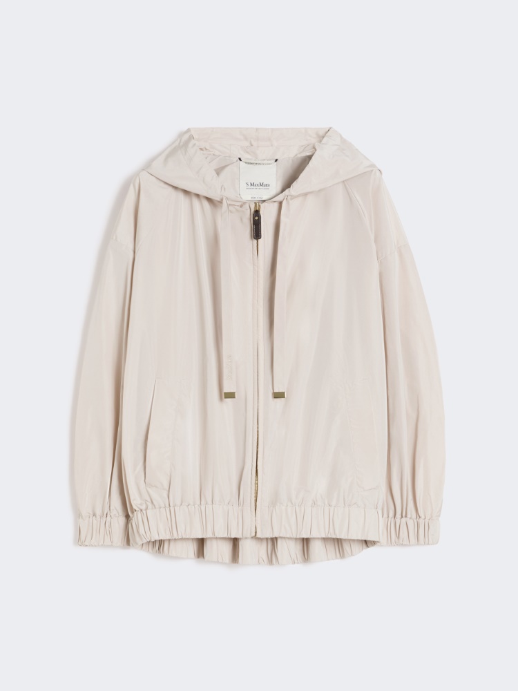 Short water-repellent taffeta jacket - 米色 - Marina Rinaldi